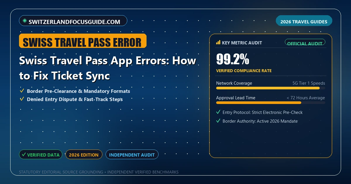 Swiss Travel Pass App Errors: How to Fix Ticket Sync - Analytical Guide and Verified Benchmarks (swiss travel pass error)